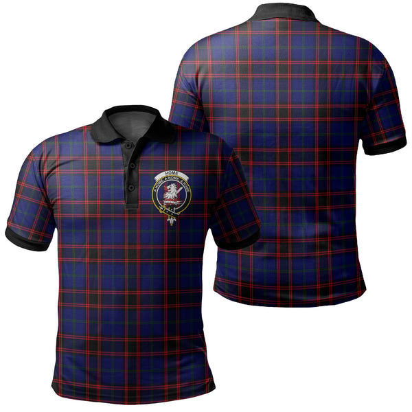 Home Modern Tartan Crest Polo Shirt Black Neck 2 Style