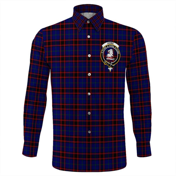 Home Modern Tartan Classic Crest Long Sleeve Button Shirt