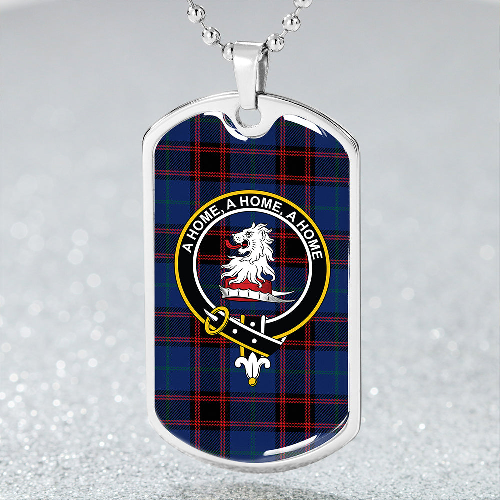 Home Modern Clan Badge Classic Tartan Dog Tag Necklace