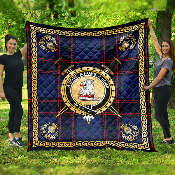 Home Modern Clan Badge Tartan Premium Quilt Celtic Shield