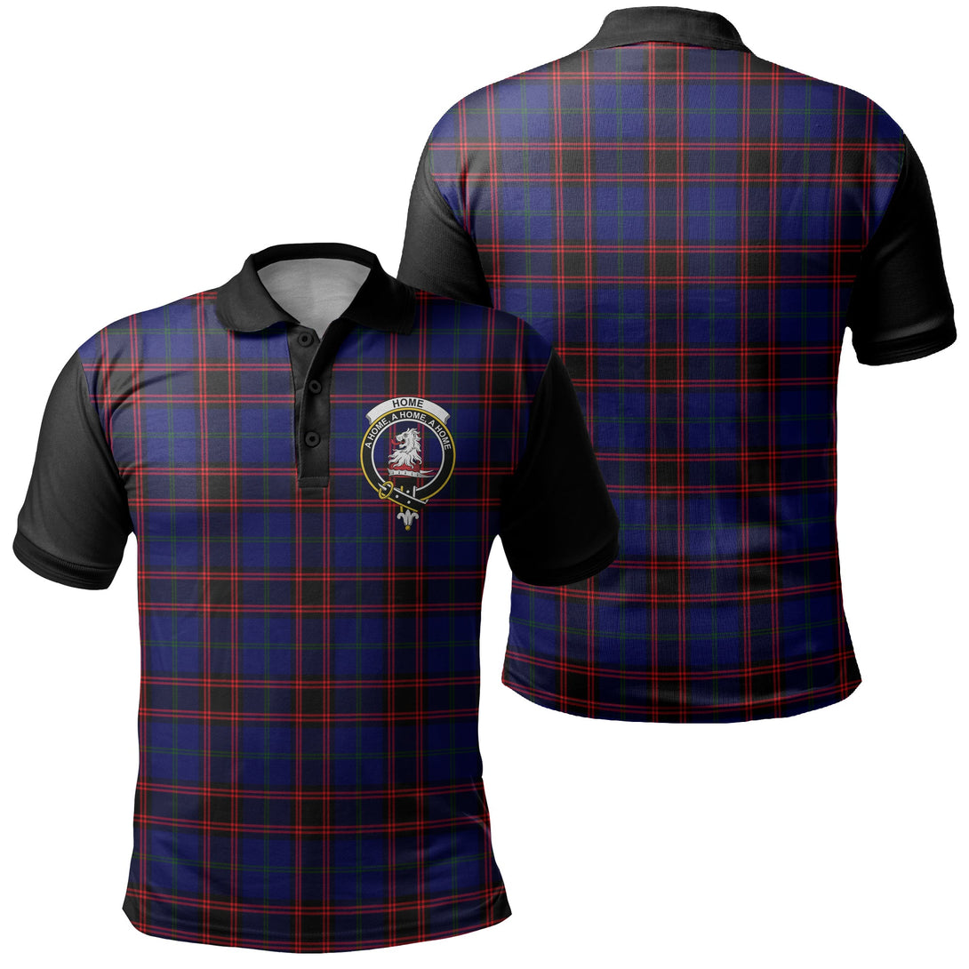 Home Modern Tartan Crest Polo Shirt Black Neck 1 Style