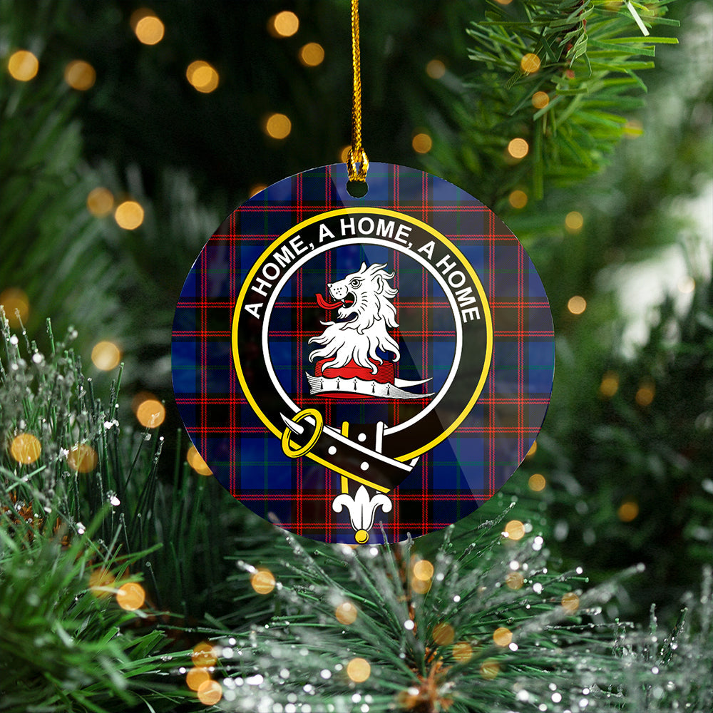 Home Modern Clan Badge Tartan Plastic Christmas Ornaments