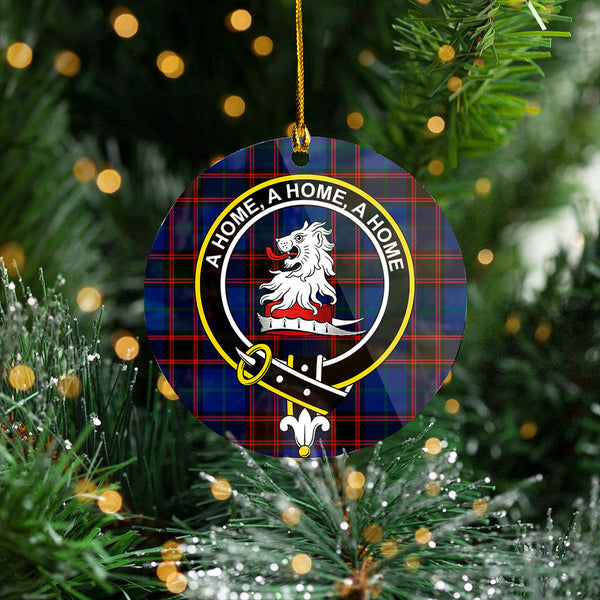 Home Modern Clan Badge Tartan Plastic Christmas Ornaments