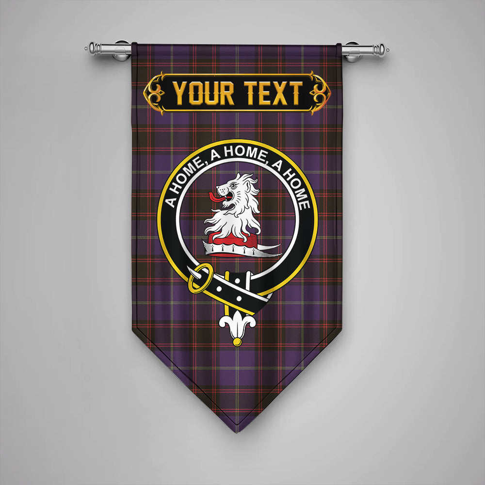 Home Weathered Clan Badge Tartan Gonfalon Personalize