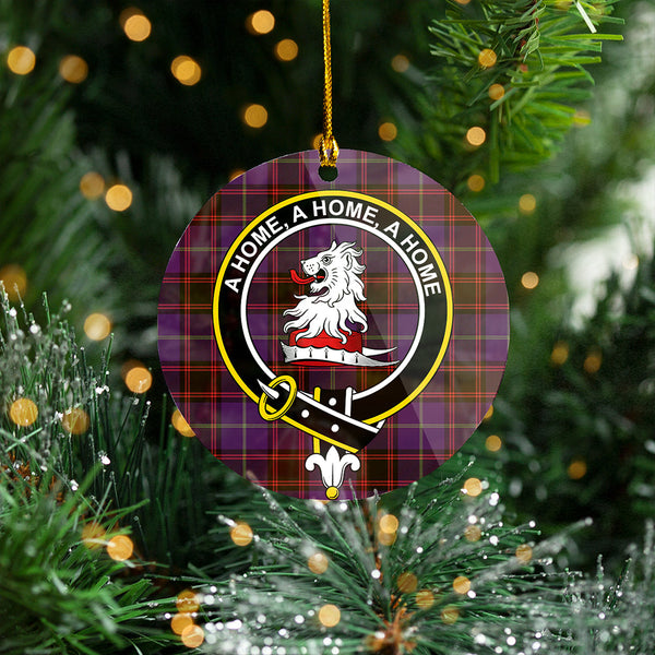 Home Weathered Clan Badge Tartan Plastic Christmas Ornaments