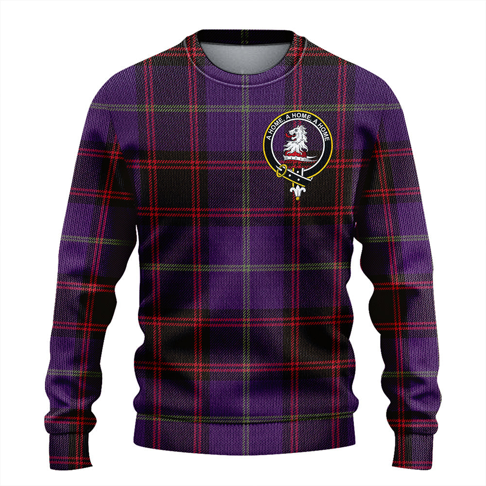 Home Weathered Clan Badge Tartan Knitted Sweater