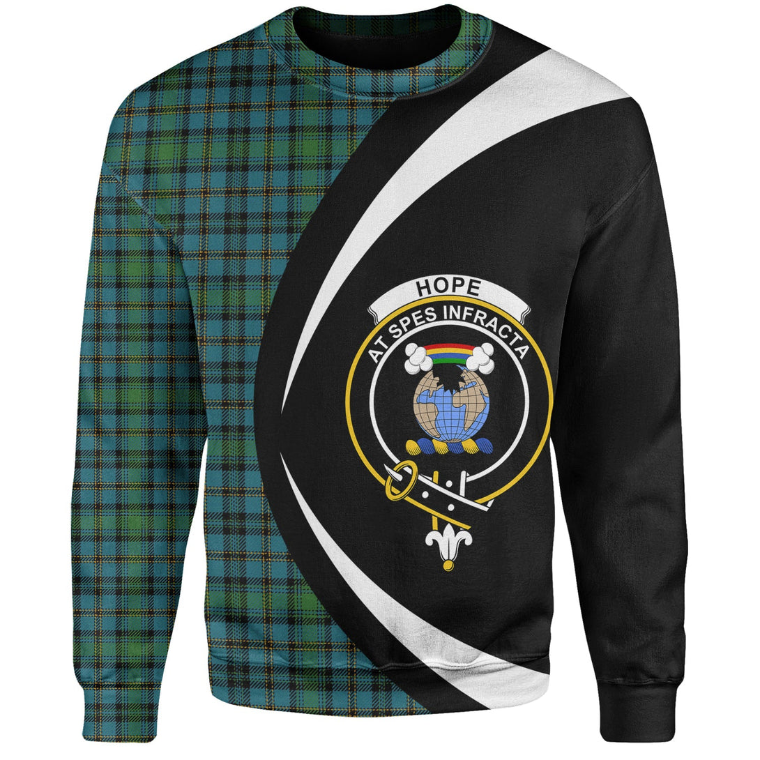 Hope Vere Ancient Clan Badge Tartan Sweatshirt Circle Style Personalized