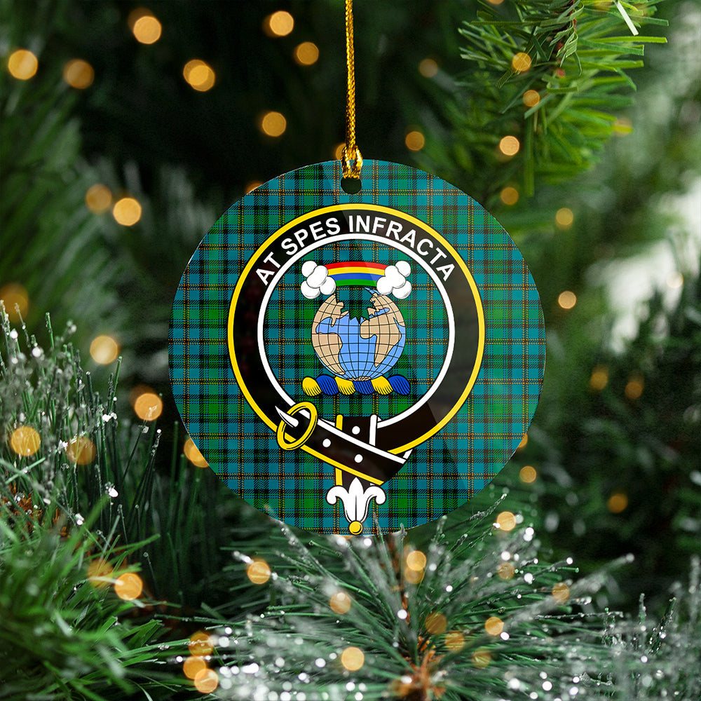 Hope Vere Ancient Clan Badge Tartan Plastic Christmas Ornaments