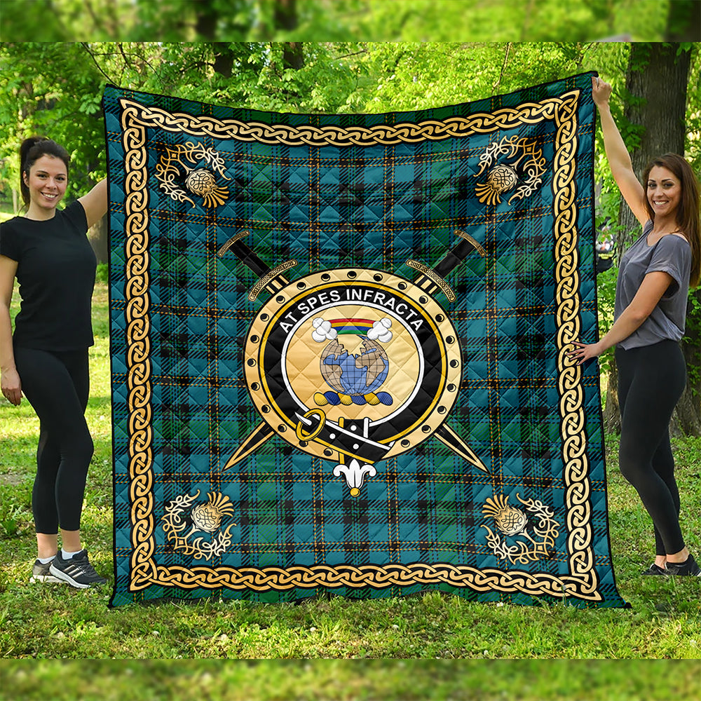 Hope Vere Ancient Clan Badge Tartan Premium Quilt Celtic Shield