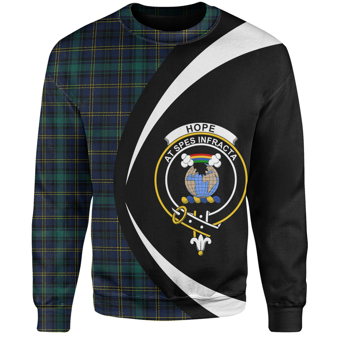 Hope Vere Modern Clan Badge Tartan Sweatshirt Circle Style Personalized