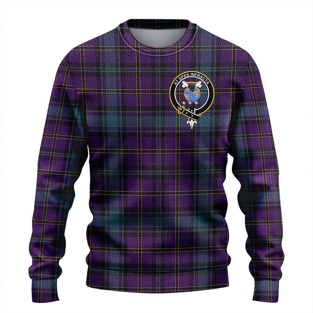 Hope Vere Weathered Clan Badge Tartan Knitted Sweater