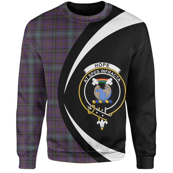 Hope Vere Weathered Clan Badge Tartan Sweatshirt Circle Style Personalized