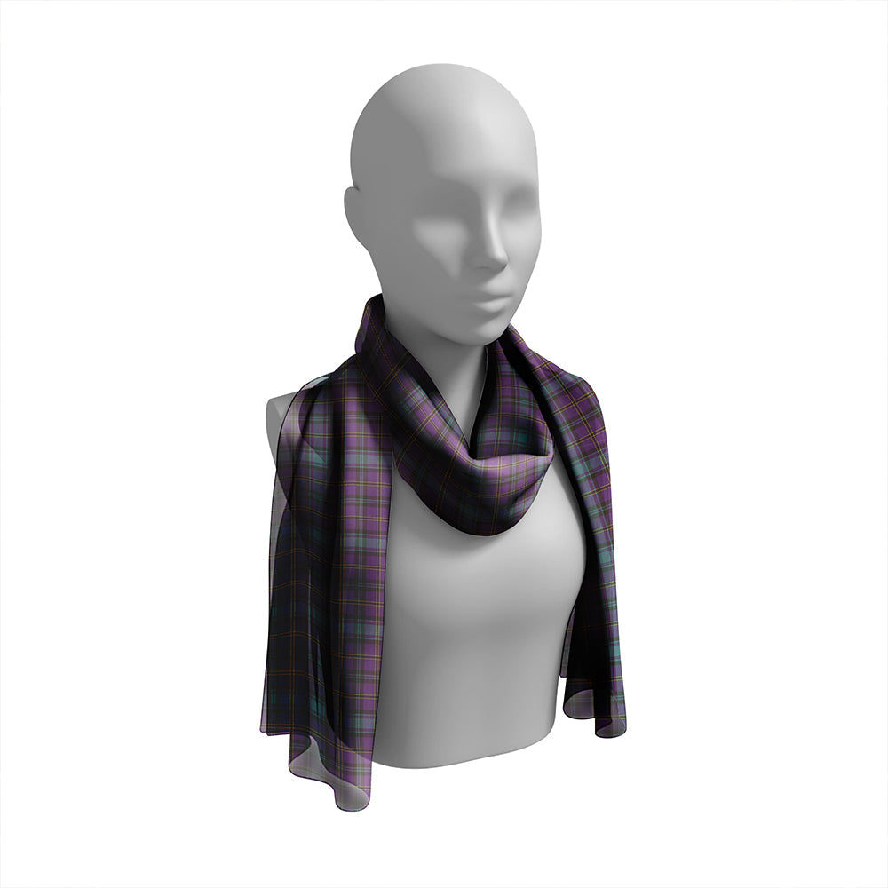 Hope Vere Weathered Tartan Classic Silk Habotai Long Scarf