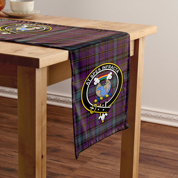 Hope Vere Weathered Clan Badge Tartan Table Runner