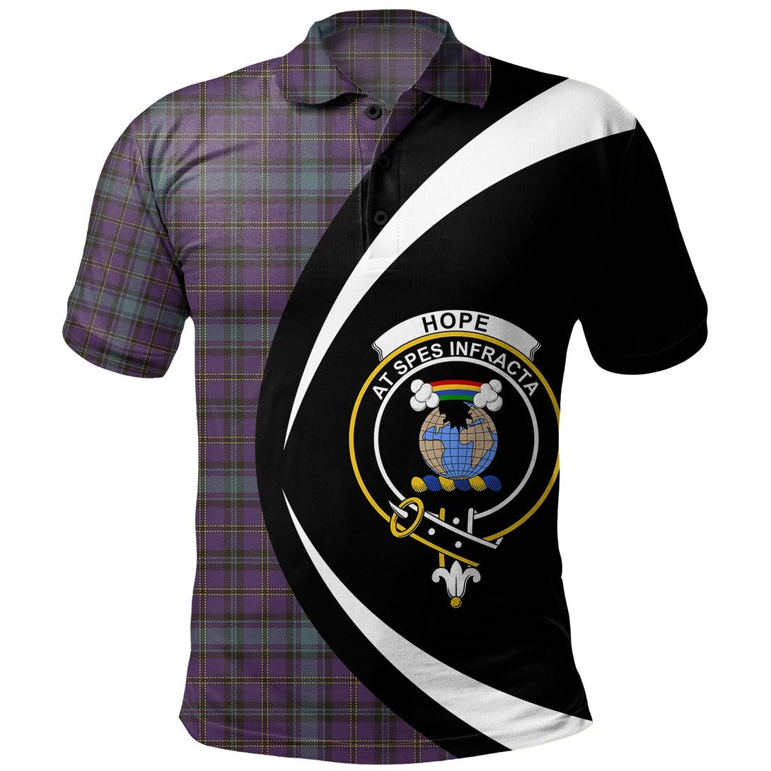 Hope Vere Weathered Clan Badge Tartan Polo Shirt Circle Style Personalized