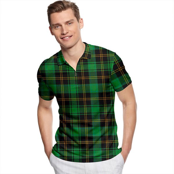 Hopetoun Ancient Tartan Classic Lapel Zip Short Sleeve Polo