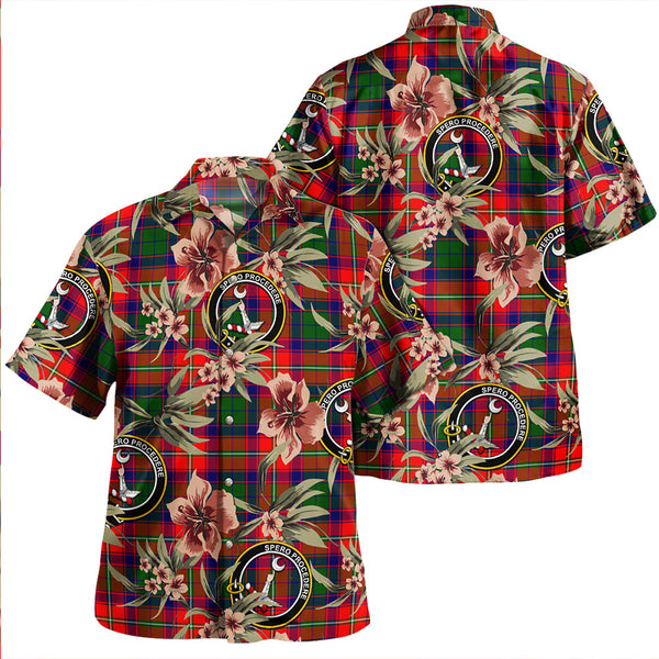 Hopkirk Clan Badge Tartan Aloha Hawaiian Shirt Tropical Old Style