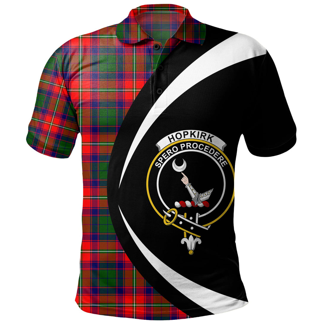 Hopkirk Clan Badge Tartan Polo Shirt Circle Style Personalized