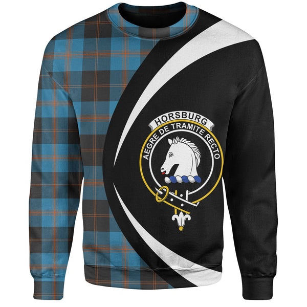 Horsburgh Clan Badge Tartan Sweatshirt Circle Style Personalized