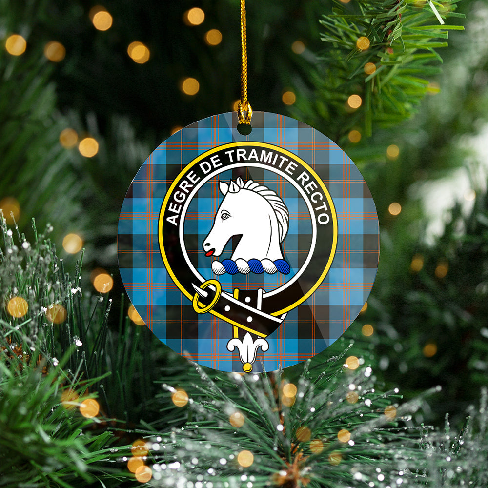 Horsburgh Clan Badge Tartan Plastic Christmas Ornaments