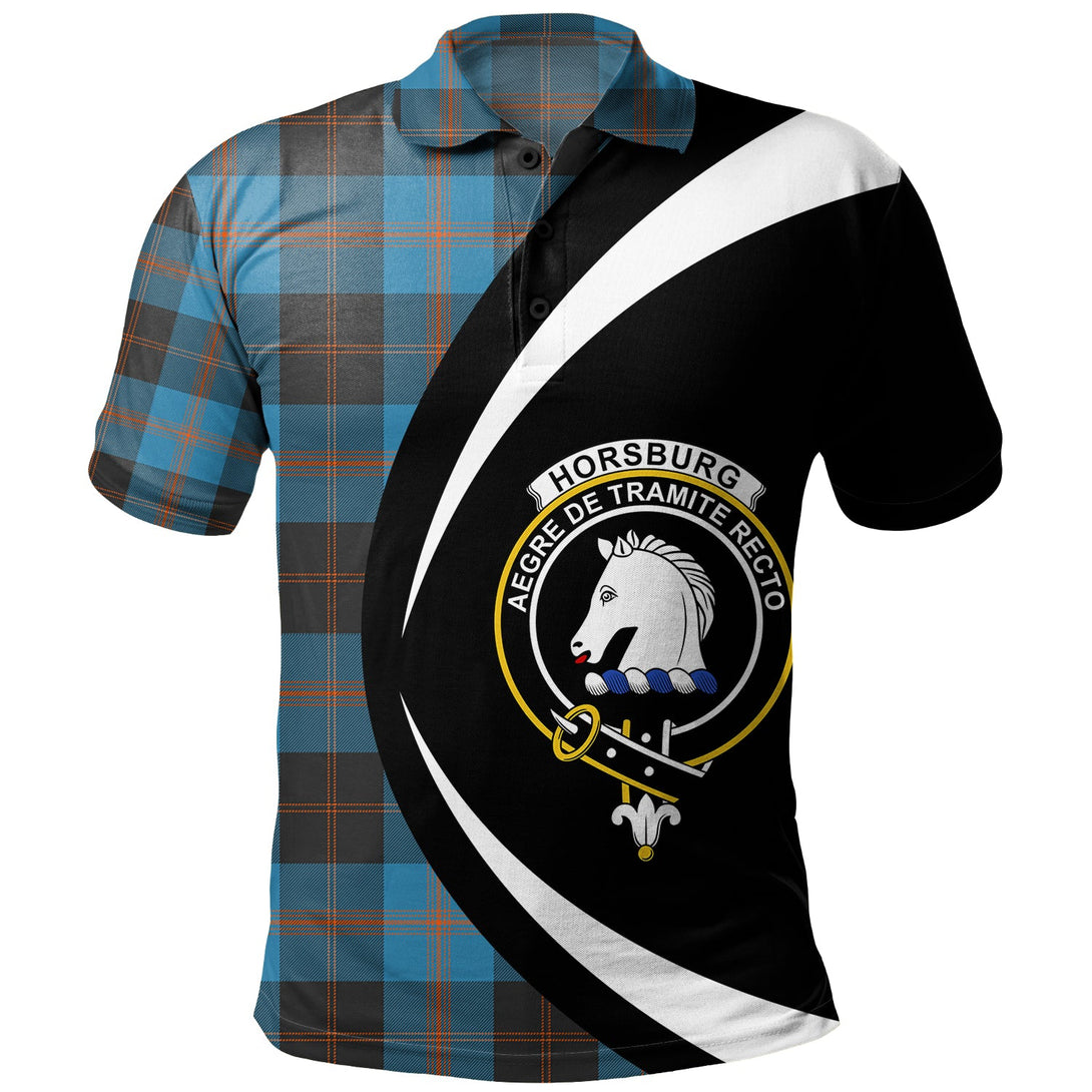 Horsburgh Clan Badge Tartan Polo Shirt Circle Style Personalized