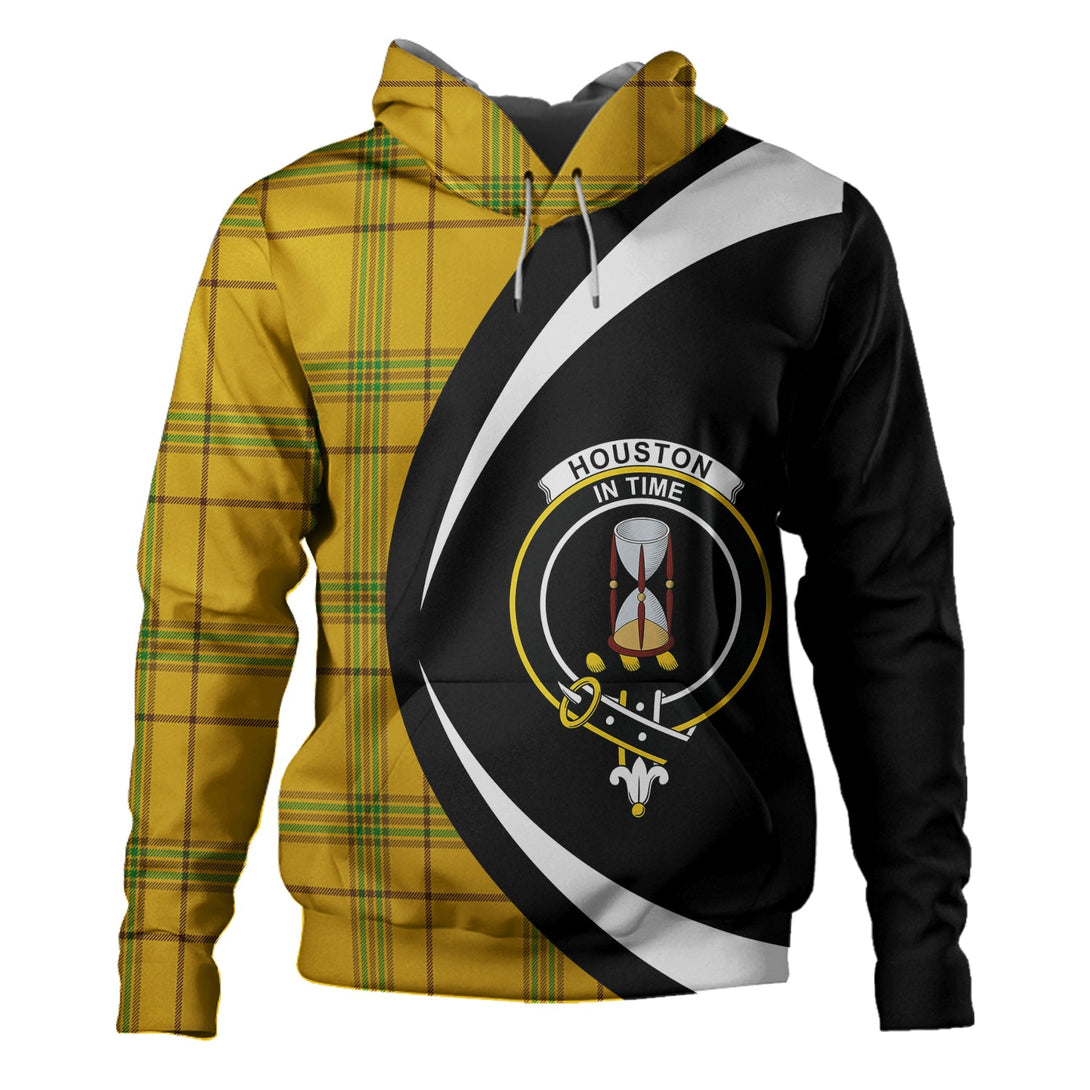 Houston Clan Badge Tartan Hoodie Circle Style