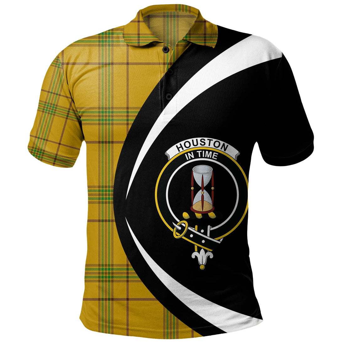 Houston Clan Badge Tartan Polo Shirt Circle Style Personalized