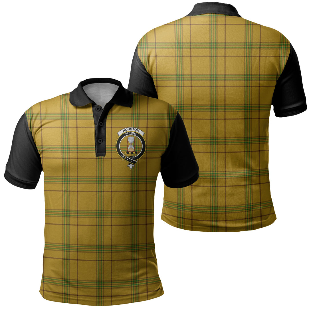 Houston Tartan Crest Polo Shirt Black Neck 1 Style