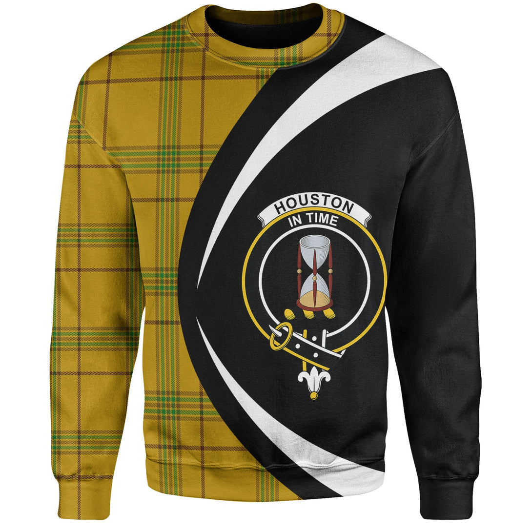 Houston Clan Badge Tartan Sweatshirt Circle Style Personalized