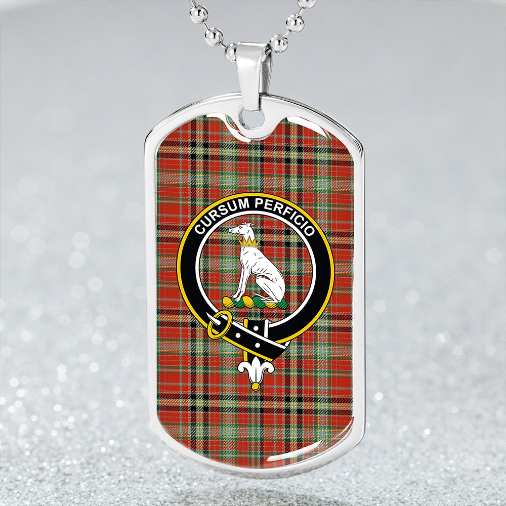 Hunter 1775 Ancient Clan Badge Classic Tartan Dog Tag Necklace