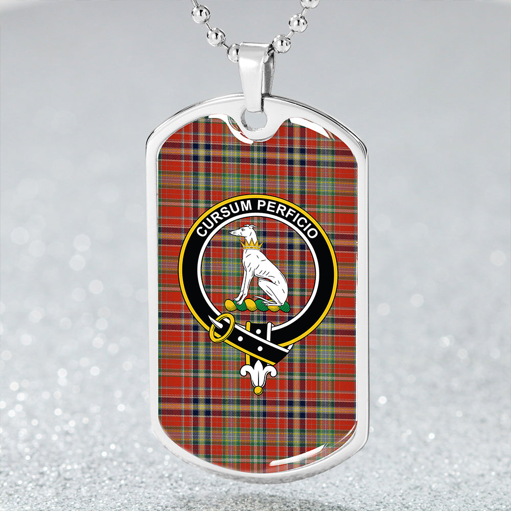 Hunter 1775 Modern Clan Badge Classic Tartan Dog Tag Necklace