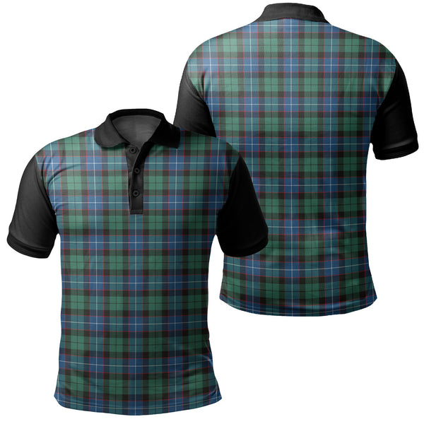 Hunter Ancient Tartan Classic Polo Shirt Black Neck 1 Style