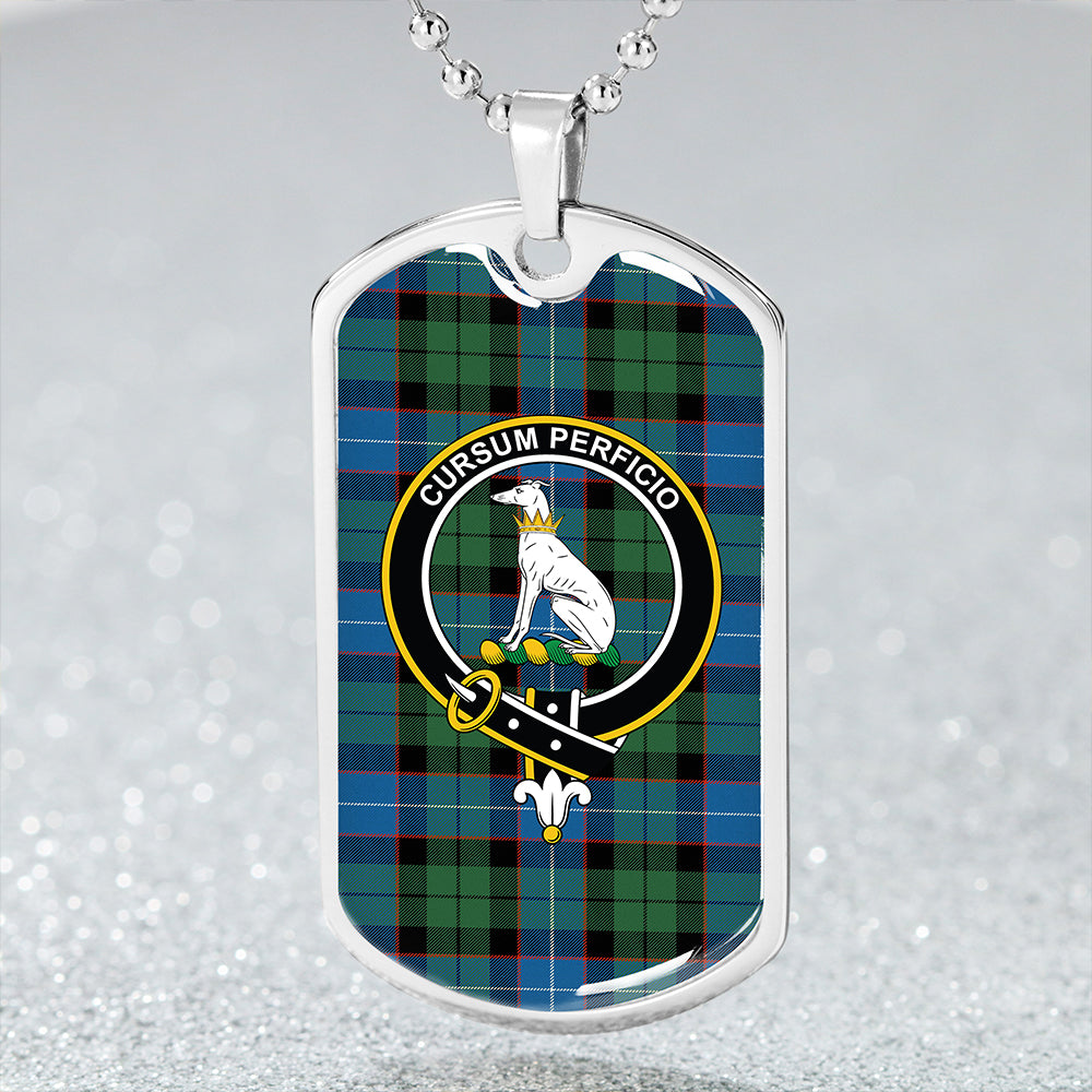 Hunter Ancient Clan Badge Classic Tartan Dog Tag Necklace