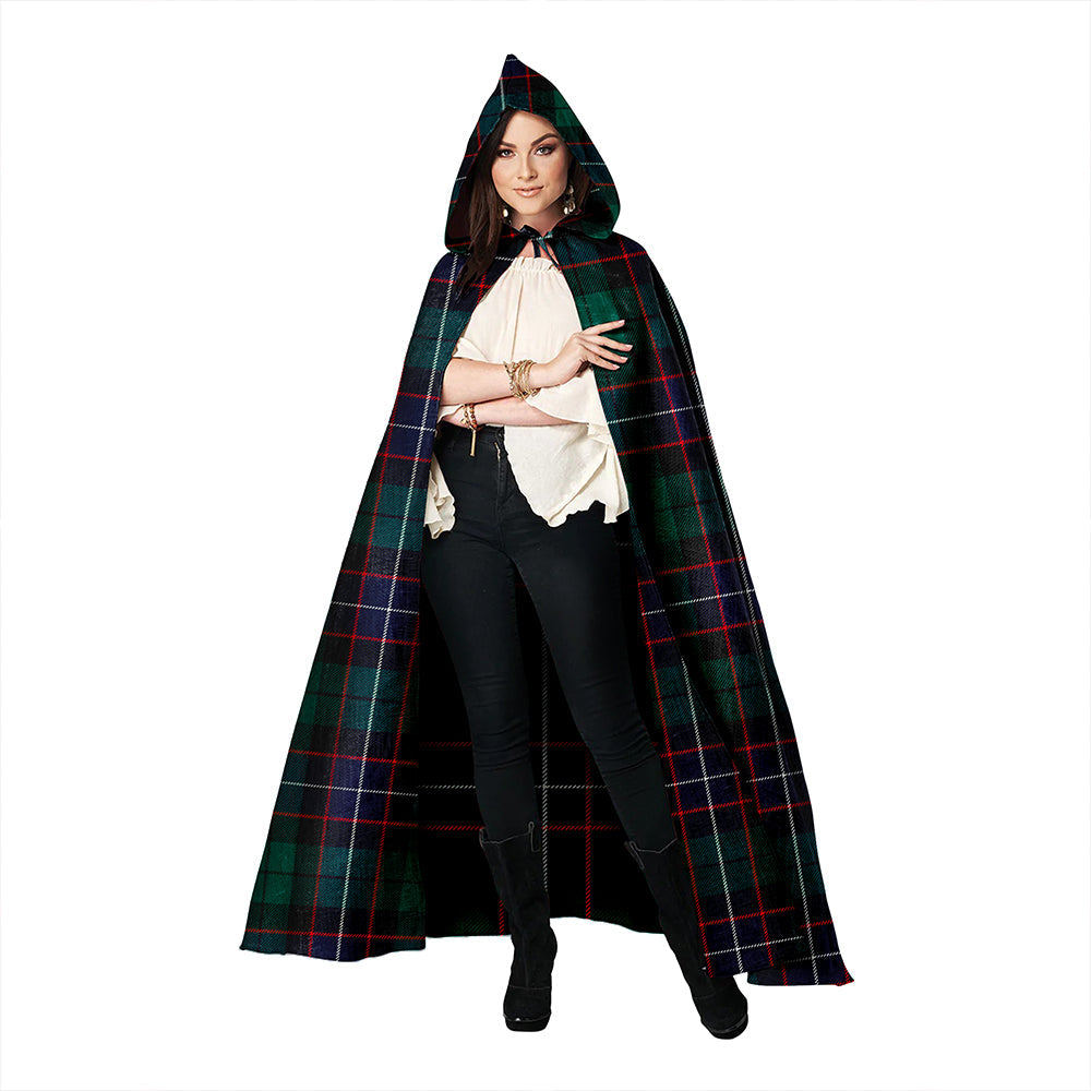 Hunter Modern Clan Badge Tartan Hooded Cloak