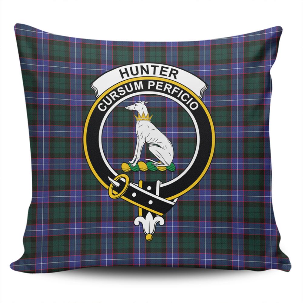 Hunter Modern Tartan Classic Crest Pillow Cover