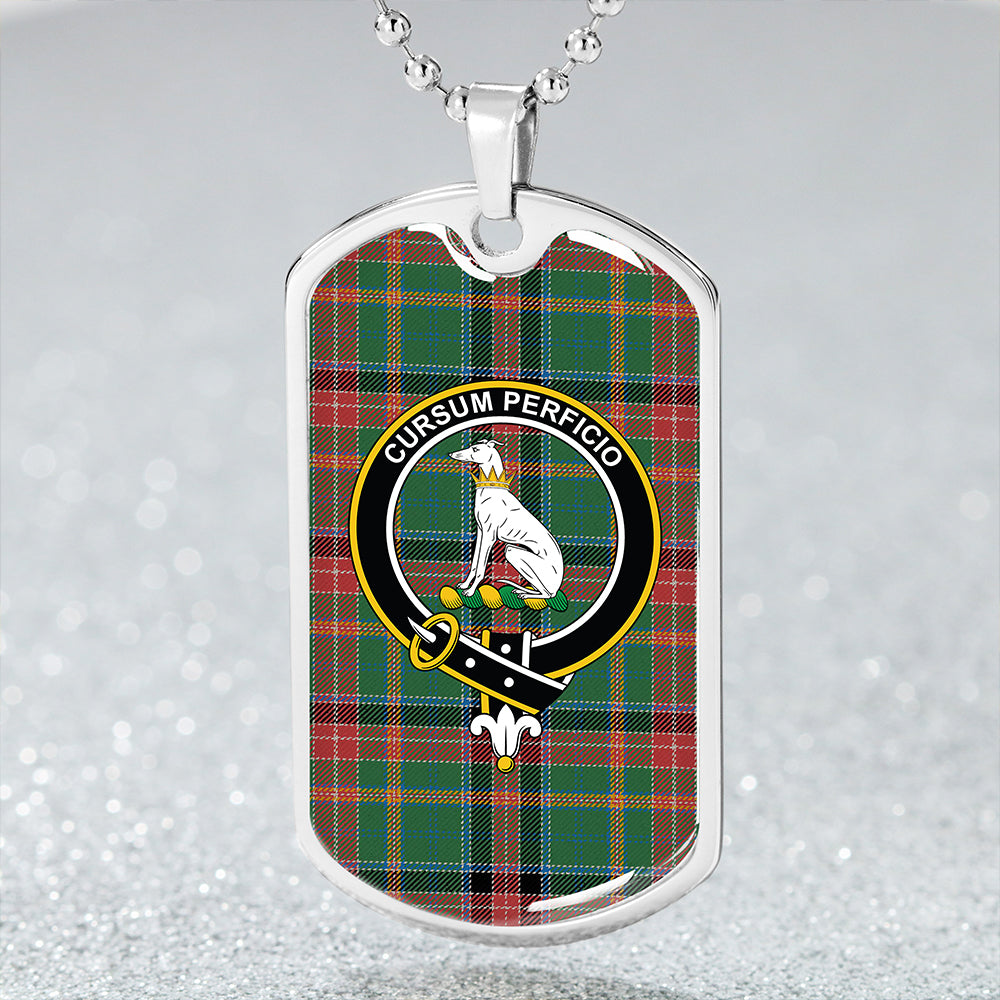 Hunter Old Ancient Clan Badge Classic Tartan Dog Tag Necklace