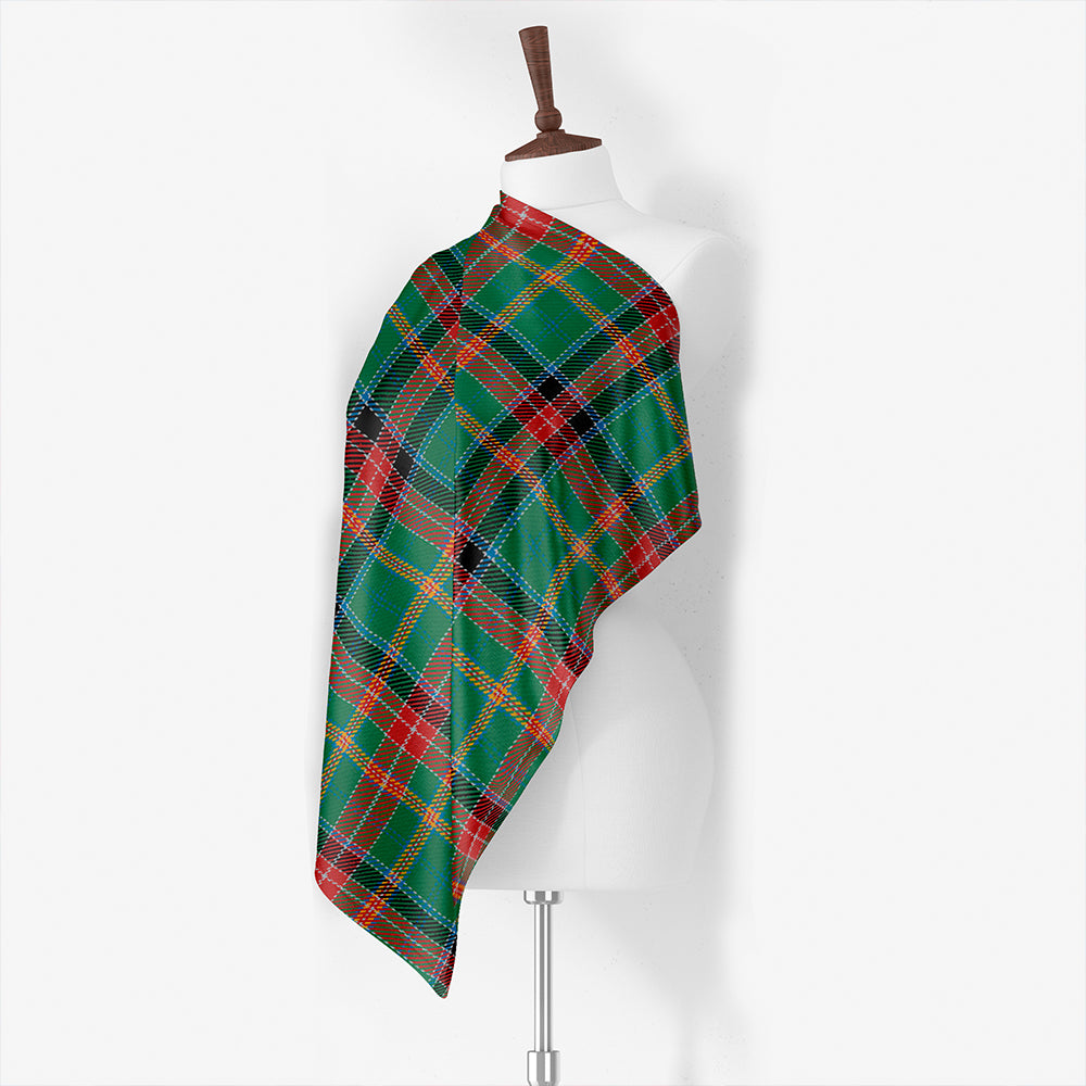 Hunter Old #2 Weathered Tartan Classic Silk Habotai Square Scarf