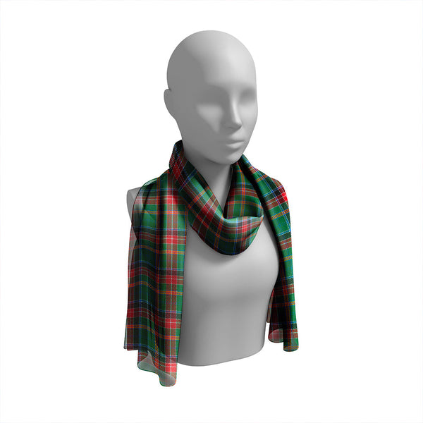 Hunter Old Modern Tartan Classic Silk Habotai Long Scarf