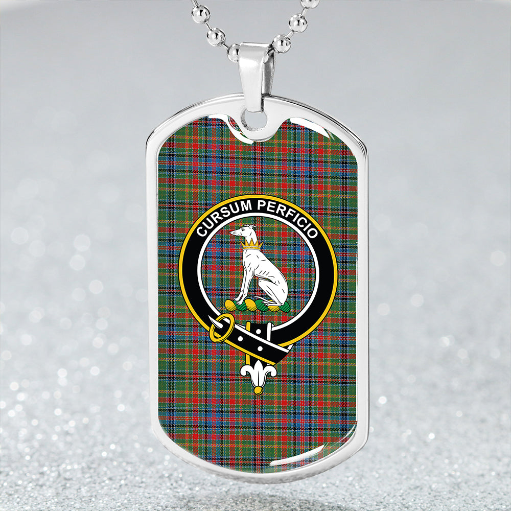 Hunter Old #2 Modern Clan Badge Classic Tartan Dog Tag Necklace