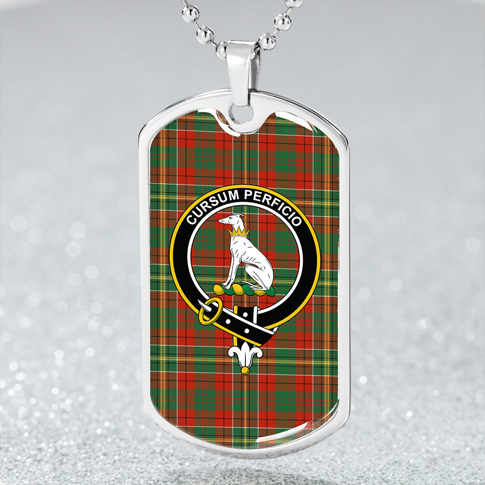 Hunter USA Ancient Clan Badge Classic Tartan Dog Tag Necklace