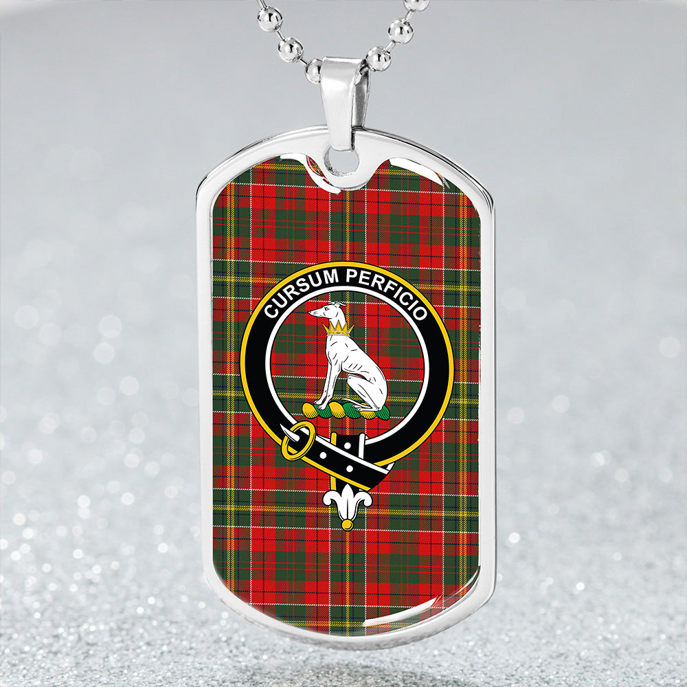 Hunter USA Modern Clan Badge Classic Tartan Dog Tag Necklace