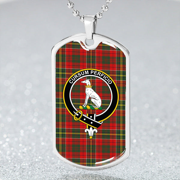 Hunter USA Modern Clan Badge Classic Tartan Dog Tag Necklace