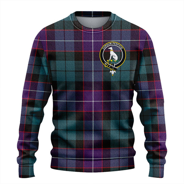 Hunter Weathered Clan Badge Tartan Knitted Sweater