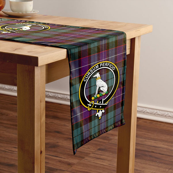 Hunter Weathered Clan Badge Tartan Table Runner