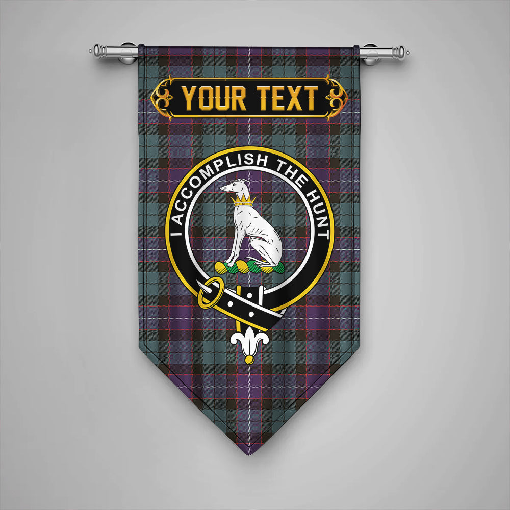 Hunter (Michael) Weathered Clan Badge Tartan Gonfalon Personalize