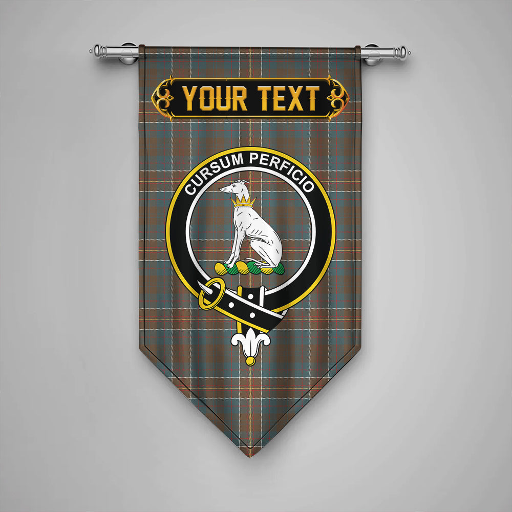 Hunter of Hunterston (Galbraith of Hunterston) Weathered Clan Badge Tartan Gonfalon Personalize