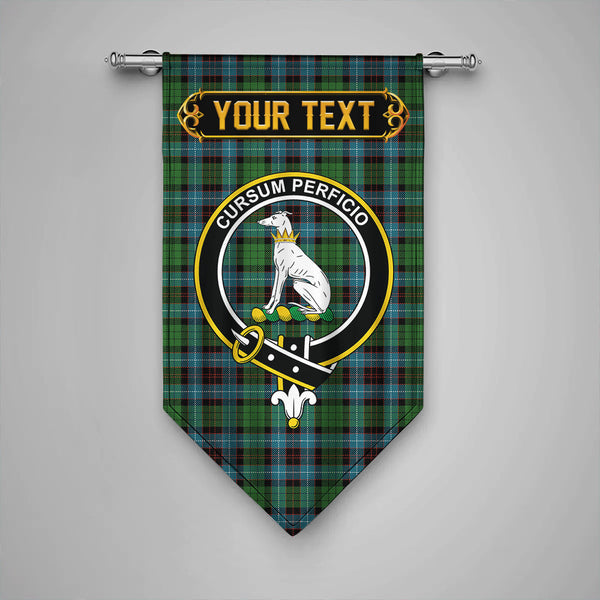 Hunter of Peebleshire Ancient Clan Badge Tartan Gonfalon Personalize