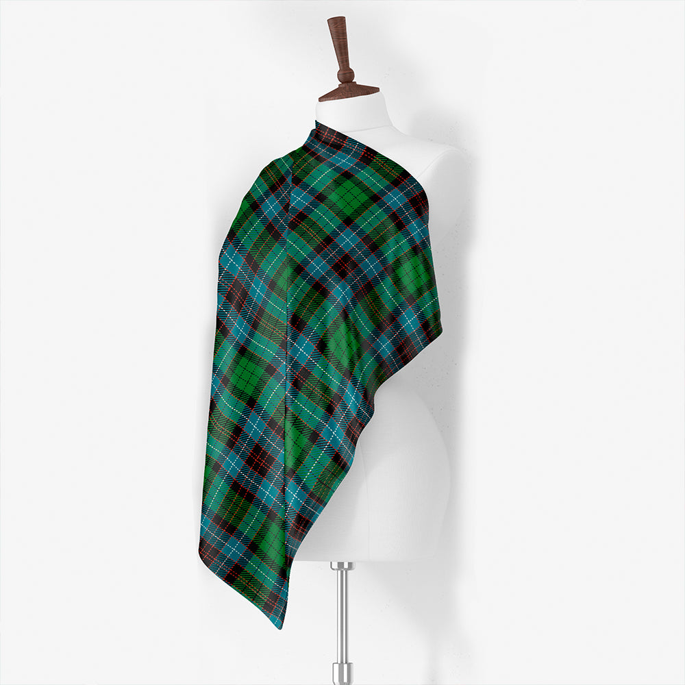 Hunter of Bute (Hunter Maroon) Weathered Tartan Classic Silk Habotai Square Scarf