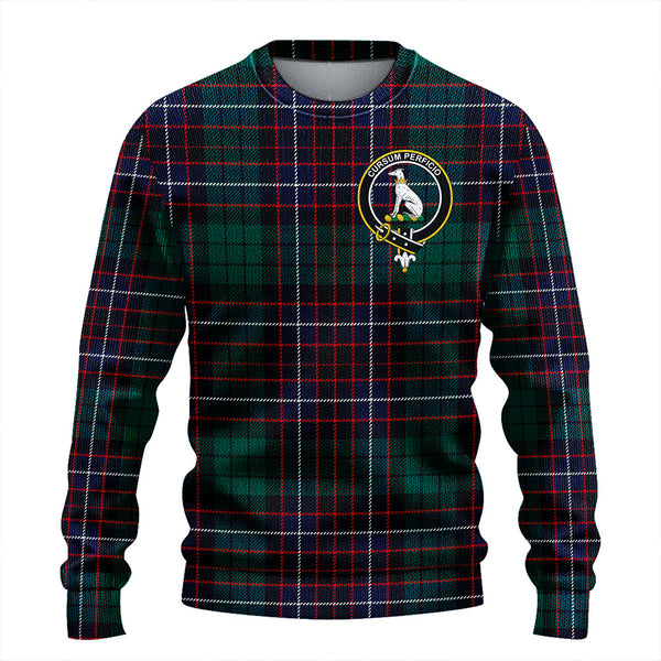 Hunter of Peebleshire Modern Clan Badge Tartan Knitted Sweater