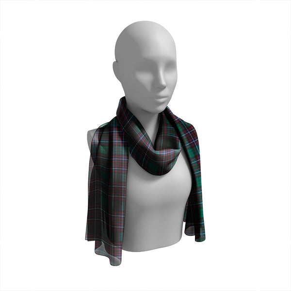 Hunter of Peebleshire Modern Tartan Classic Silk Habotai Long Scarf